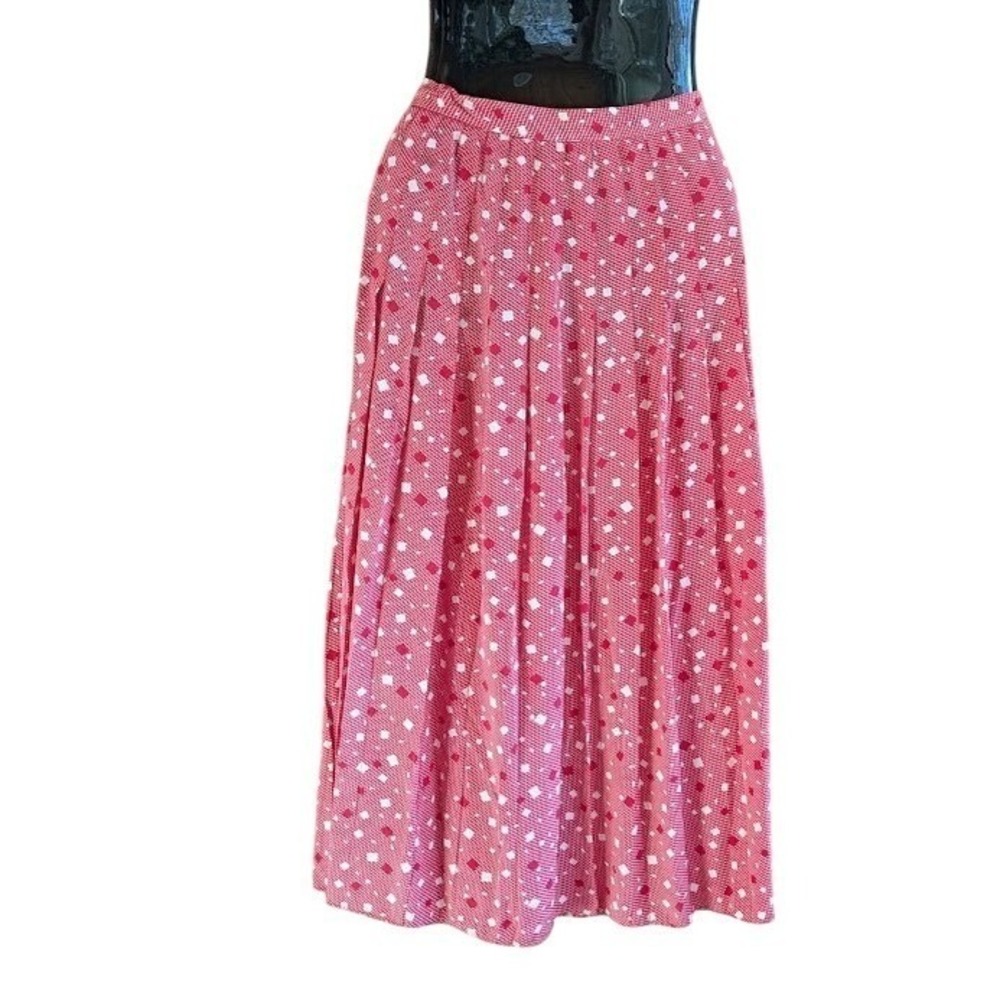 Vintage 70s 80s Saks Fifth Avenue Skirt 4 100% Silk Maxi Pleated Luxury Playful